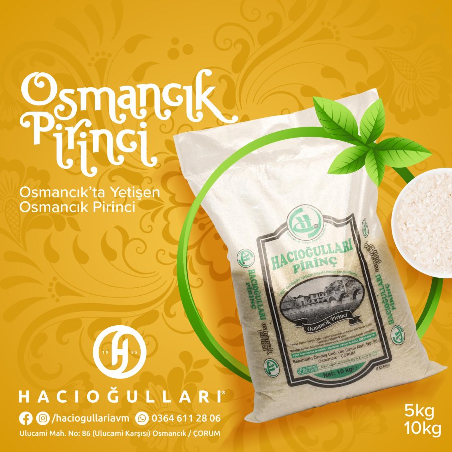 Hacıoğulları Osmancık Pirinç 10kg