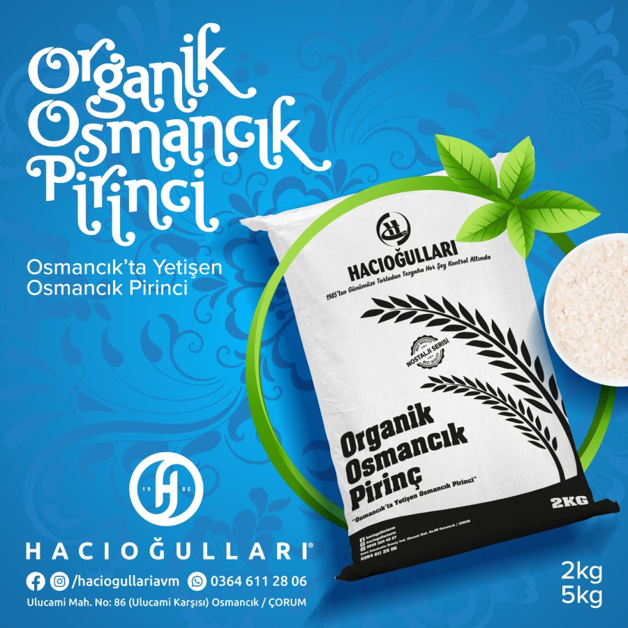 Hacıoğulları Nostalji Osmancık Pirinç 2 kg